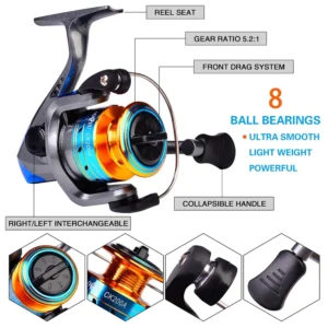 PROBEROS Telescopic Fishing Rod Reel Set