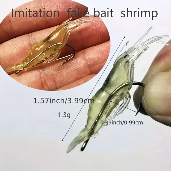 Soft Shrimp Fishing Lure Set L3.99cm W0.99cm